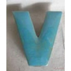 Caja decorativa Letter V azul