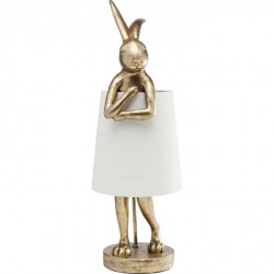 Lámpara mesa Animal Rabbit dorado.