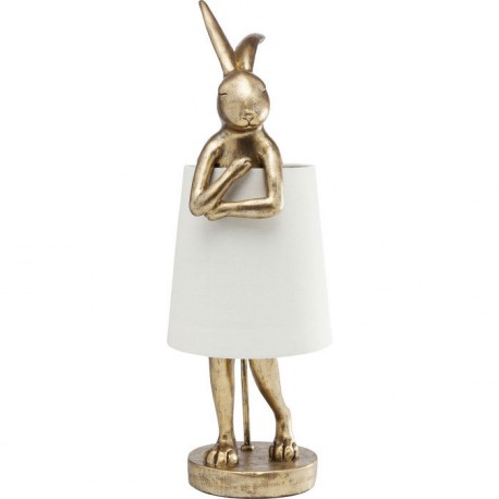 Lámpara mesa Animal Rabbit dorado.